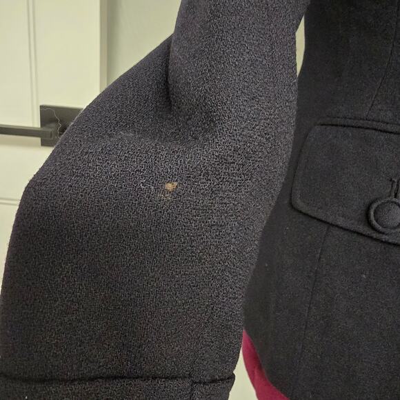 Women's Jones New York Navy Button Down Wool Blazer Jacket - Size 8 - Picture 12 of 12